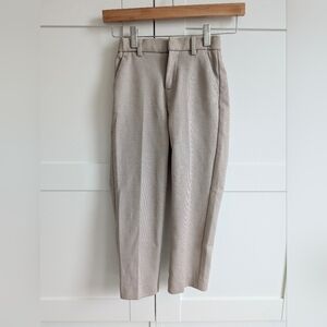 Zara Boys Textured Cream Stretch Suit Dress Pants Size 7